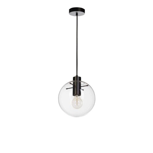 Светильник подвесной Selene 2031-A LOFT IT прозрачный 1 лампа, основание чёрное в стиле лофт шар фото 2